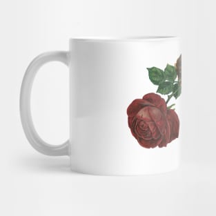 Vintage Valentine's Day Cupid with Rose and Heart Mug